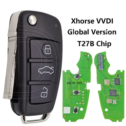 Audi-Style Universal Flip Remote Car Key for Audi, Volkswagen, Skoda & SEAT