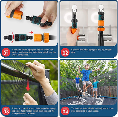 15M Trampoline Water Sprinklers Sprayer Outdoor Water Park - salelink.co.nz