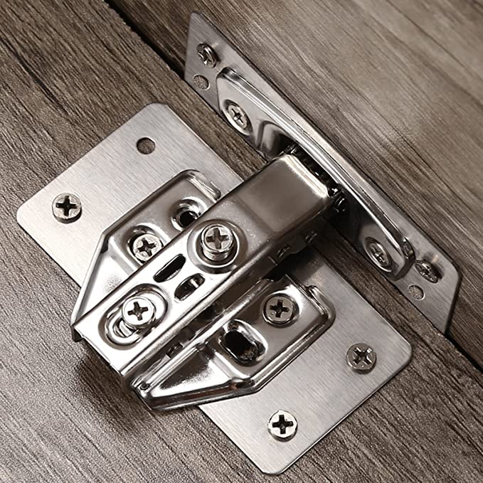 8PCS Cabinet Door Hinge Repair Plate with Screws - salelink.co.nz