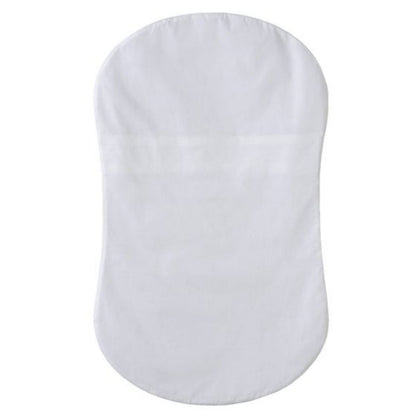 The front of the bassinet sheet.