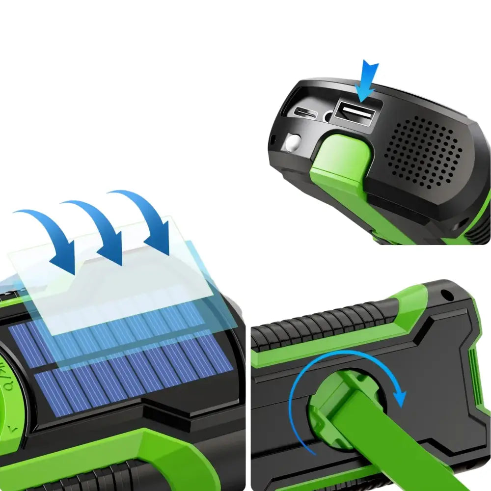 Hand Crank Solar Emergency Radio with Bluetooth 5.3