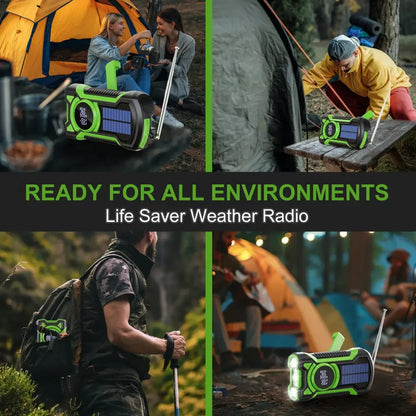 Hand Crank Solar Emergency Radio with Bluetooth 5.3
