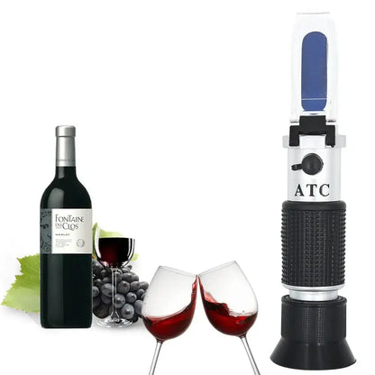 Handheld 0–40% Sugar & 0–25% Alcohol Refractometer (available with or without box)
