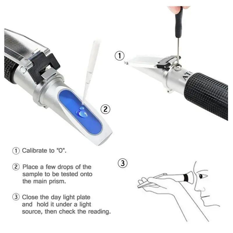 Handheld 2-in-1 Refractometer (available in with or without box)