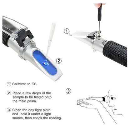 Handheld 2-in-1 Refractometer (available in with or without box)