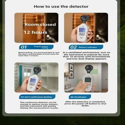 Handheld TVOC & HCHO Air Quality Tester (2-in-1)