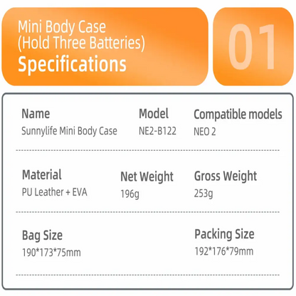 Hard PU Carrying Case for DJI Neo 2 (4 types of case available)
