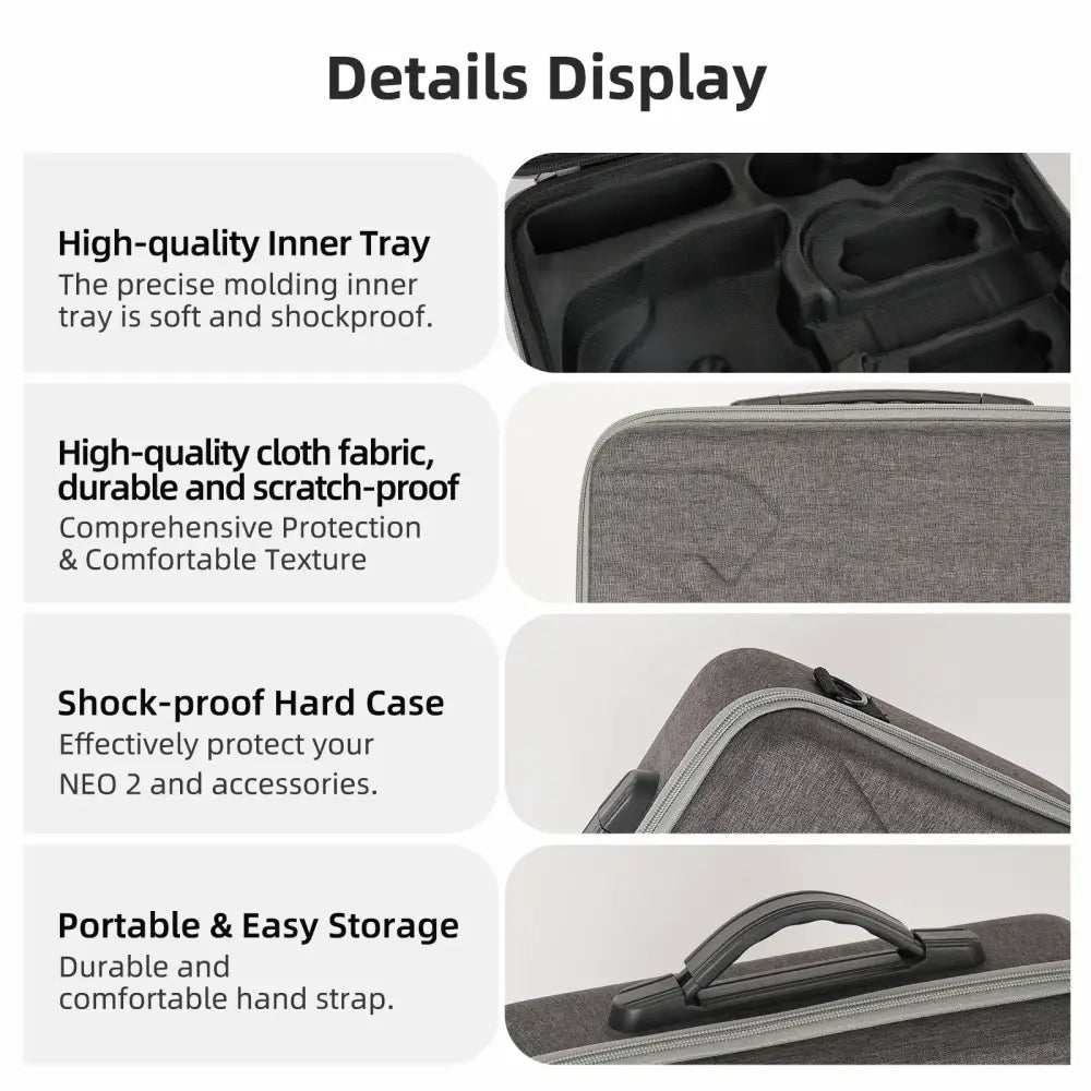 Hard PU Carrying Case for DJI Neo 2 (4 types of case available)