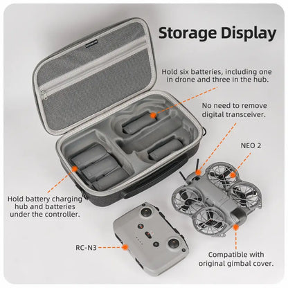 Hard PU Carrying Case for DJI Neo 2 (4 types of case available)