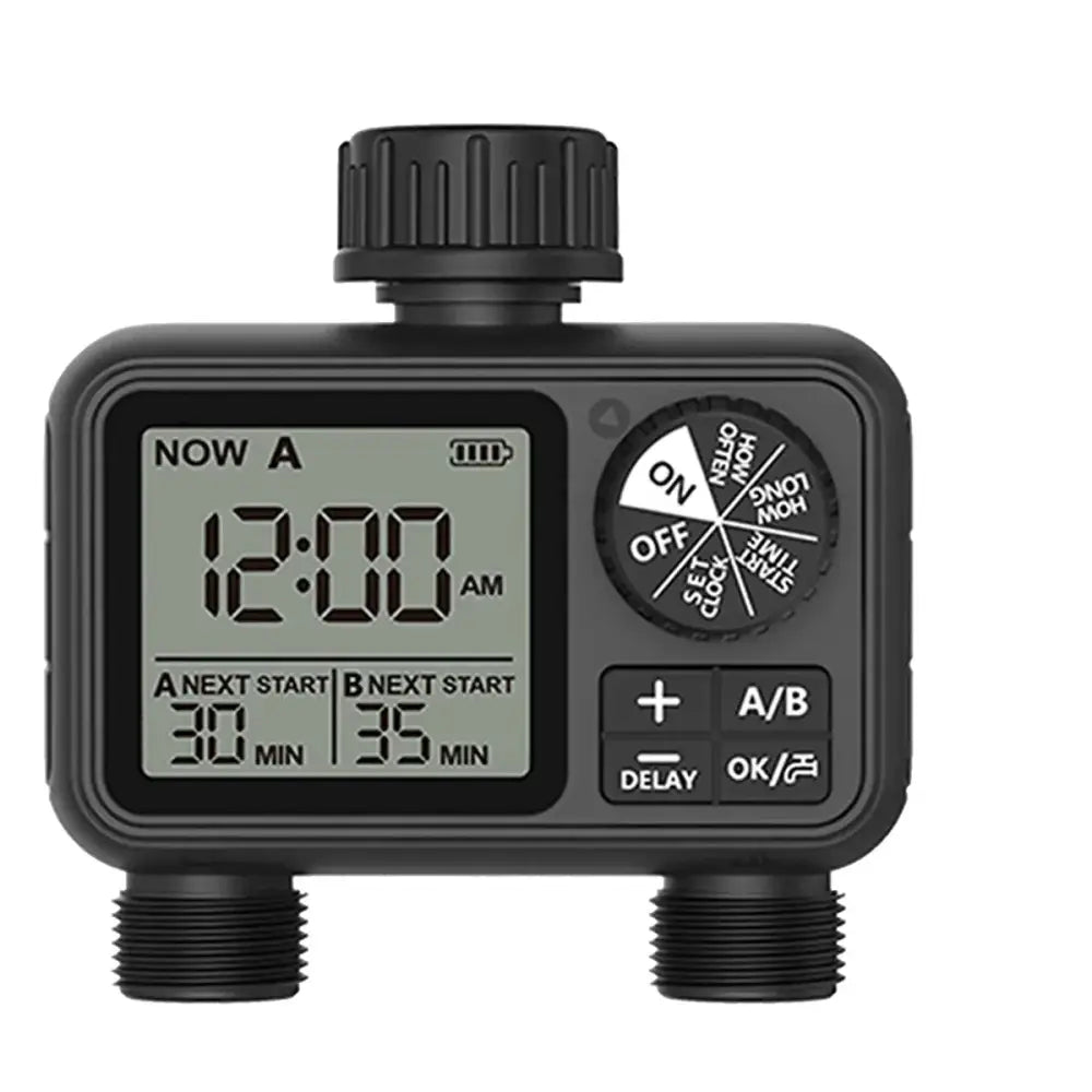 HCT-M06 Digital 2-Outlet Water Timer with Independent Zone Control