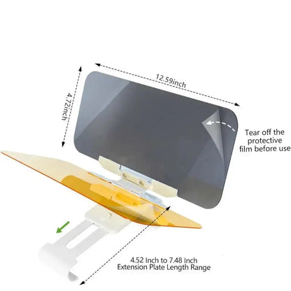 HD Anti-Glare Car Sun Visor – Day & Night Driving Sunlight Protection