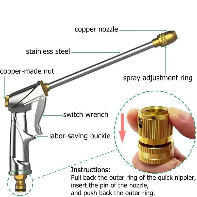 Heavy-Duty Brass Garden Sprayer with Adjustable Nozzle (2 types of models available)