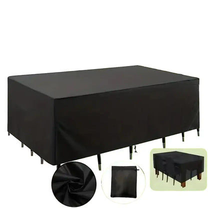 Heavy-Duty Waterproof Patio Furniture Cover – Square Design (Black)