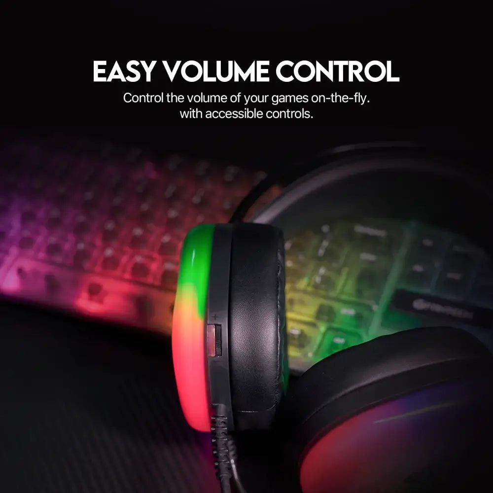 HG29 7.1 Wired Gaming Headset with RGB & 50mm Drivers