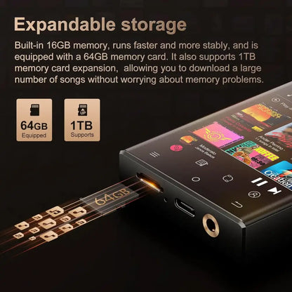 MP3 Player with Bluetooth, WiFi & Expandable Memory