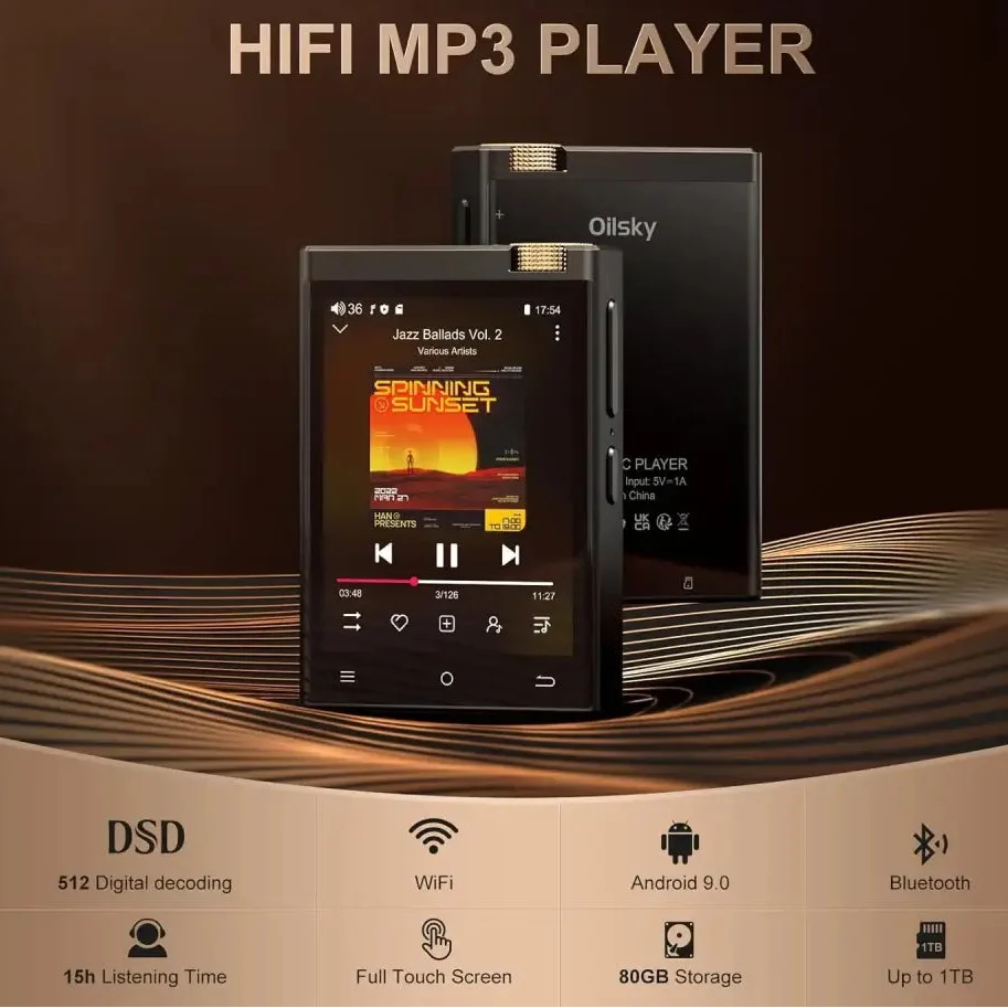 MP3 Player with Bluetooth, WiFi & Expandable Memory