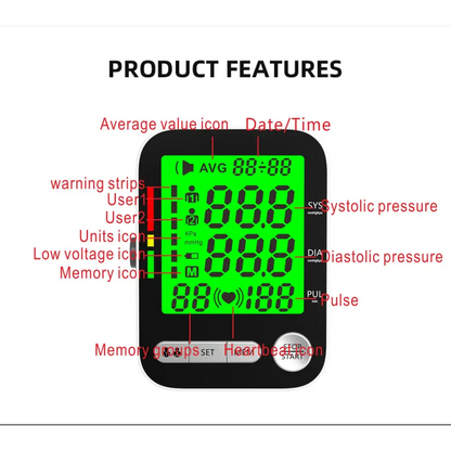 High-Accuracy Digital Sphygmomanometer – Arm Blood Pressure Monitor
