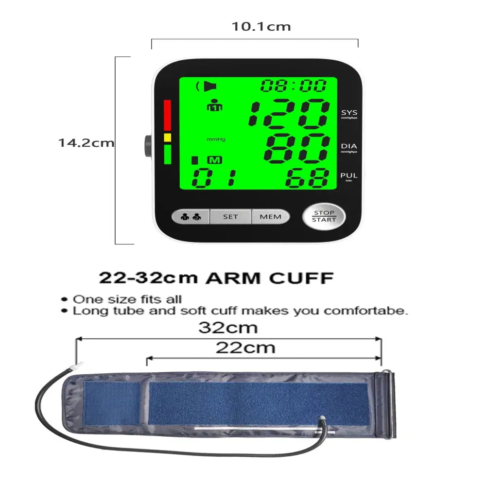 High-Accuracy Digital Sphygmomanometer – Arm Blood Pressure Monitor