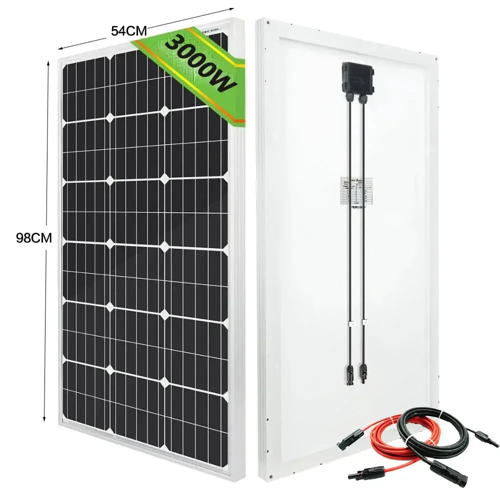 High-Efficiency 18V Rigid Solar Panel 1000–3000W (different sets available)