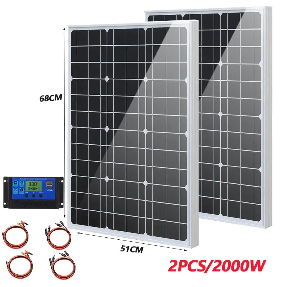 High-Efficiency 18V Rigid Solar Panel 1000–3000W (different sets available)
