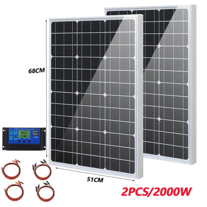 High-Efficiency 18V Rigid Solar Panel 1000–3000W (different sets available)