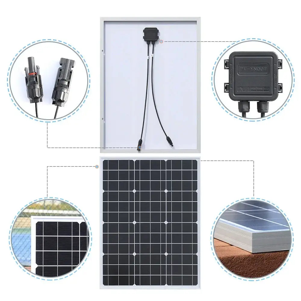 High-Efficiency 18V Rigid Solar Panel 1000–3000W (different sets available)