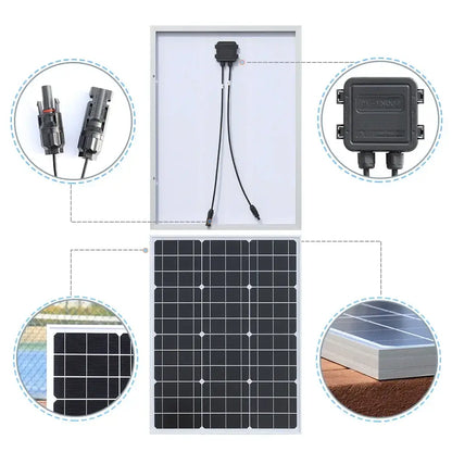 High-Efficiency 18V Rigid Solar Panel 1000–3000W (different sets available)