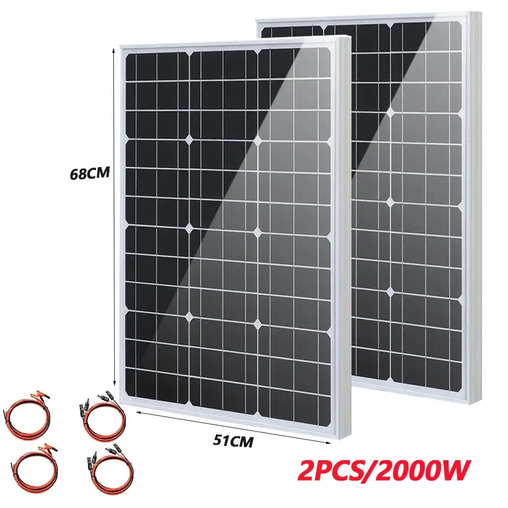 High-Efficiency 18V Rigid Solar Panel 1000–3000W (different sets available)