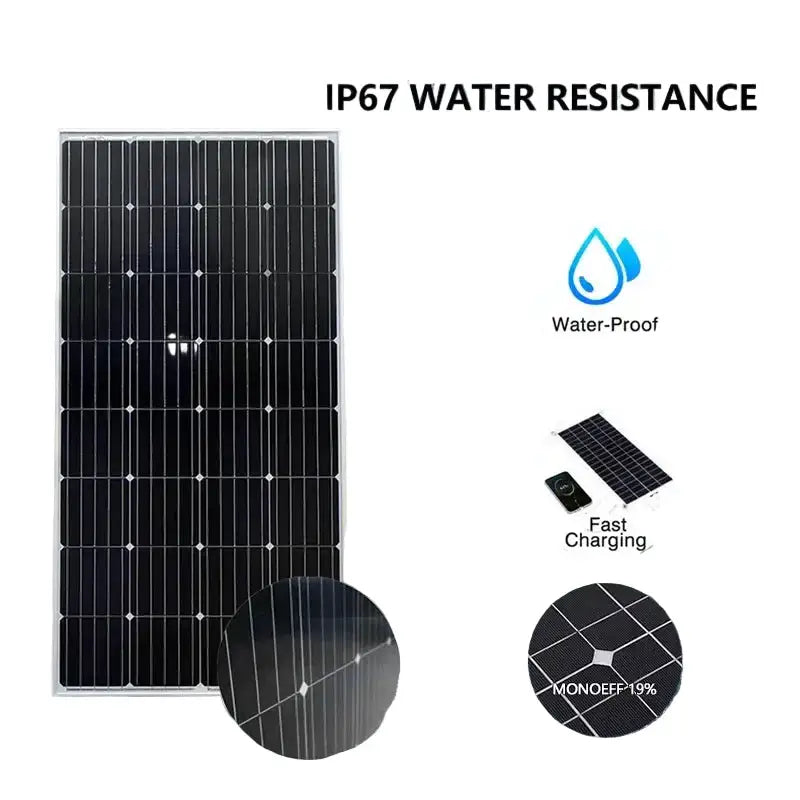 High-Efficiency 18V Rigid Solar Panel 1000–3000W (different sets available)