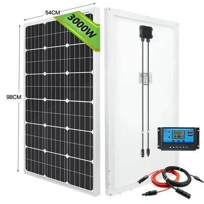 High-Efficiency 18V Rigid Solar Panel 1000–3000W (different sets available)