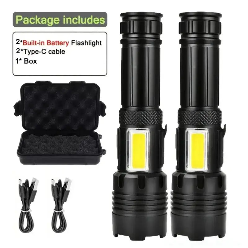 High Power Rechargeable LED Flashlight