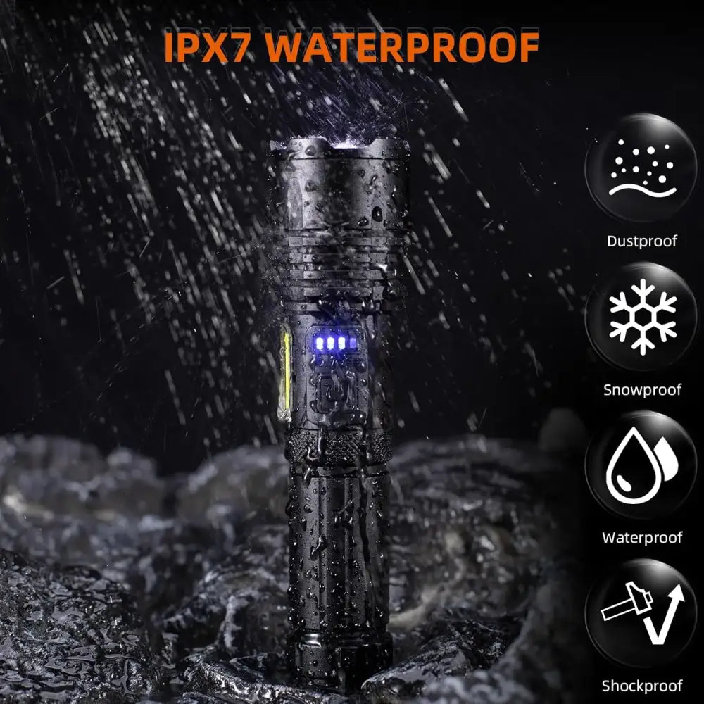 High Power Rechargeable LED Flashlight