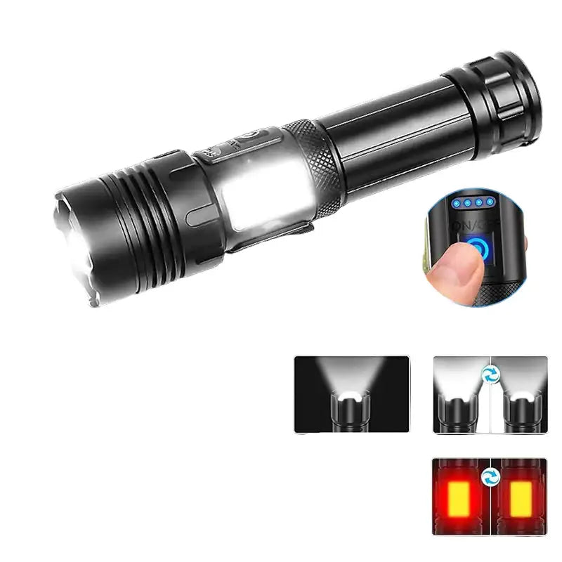 High Power Rechargeable LED Flashlight