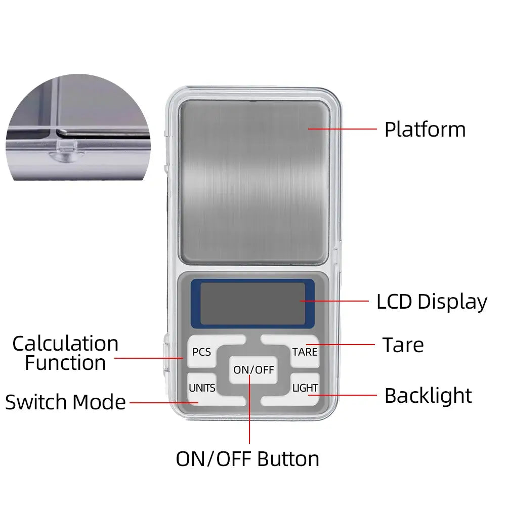 High Precision Digital Pocket Scale (6 sizes available)