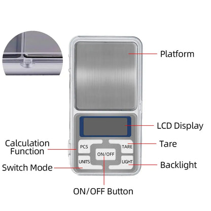 High Precision Digital Pocket Scale (6 sizes available)