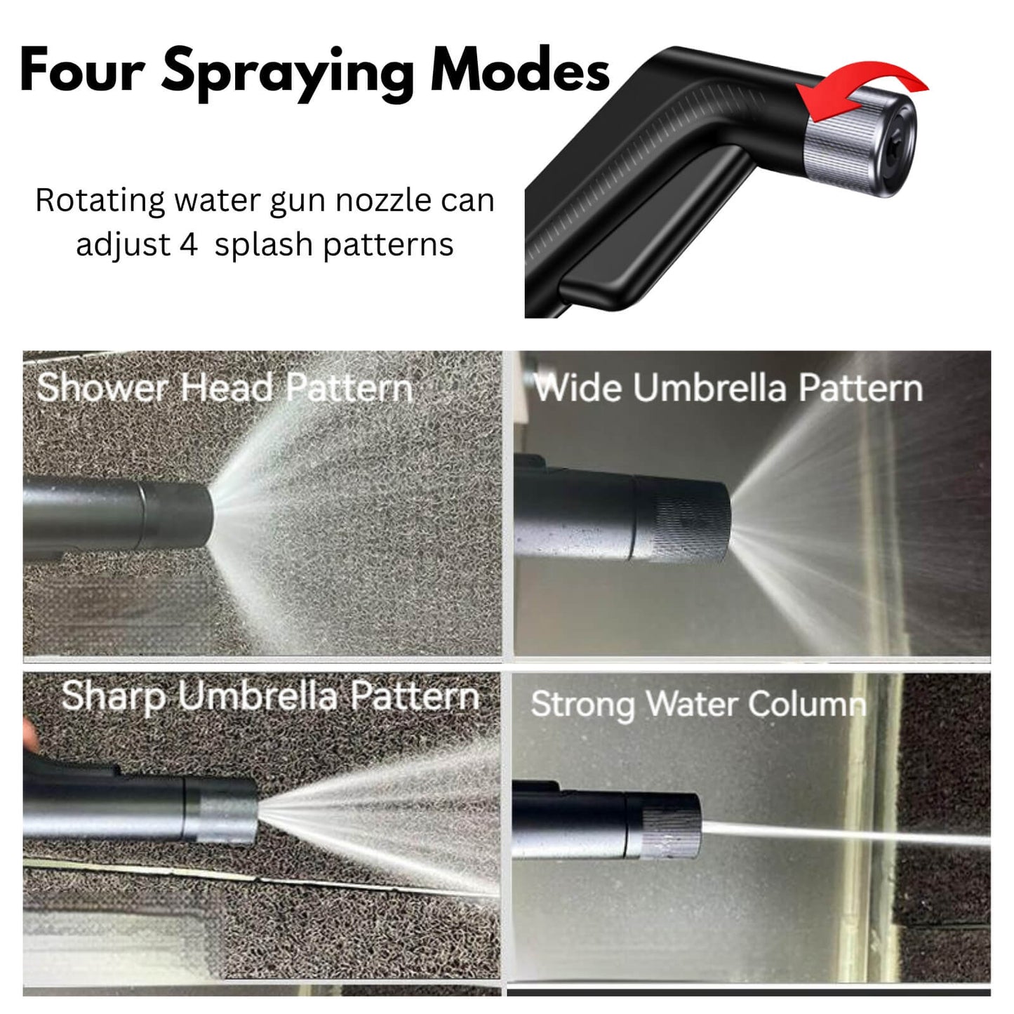 High Pressure Water Blaster Up To 15m Pipes :4 Spay Modes