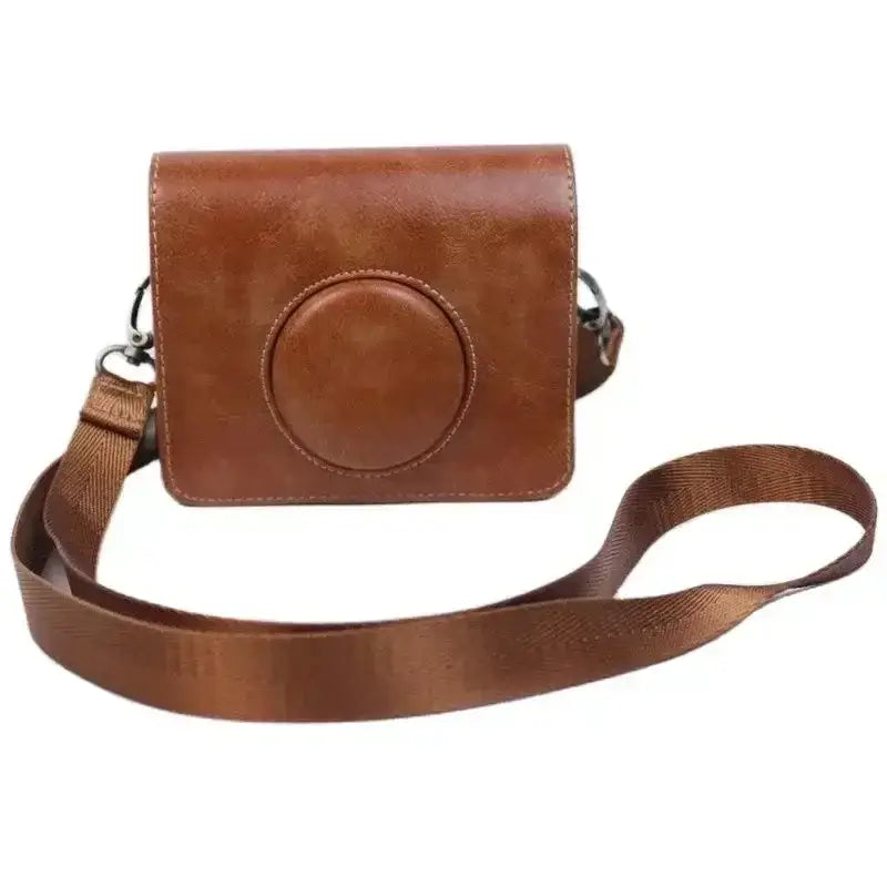 Faux Leather Protective Camera Case for Instax Mini EVO with Shoulder Strap
