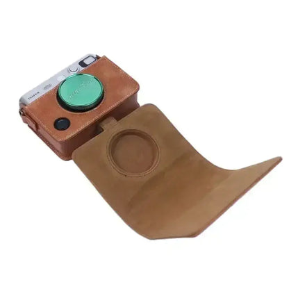 Faux Leather Protective Camera Case for Instax Mini EVO with Shoulder Strap