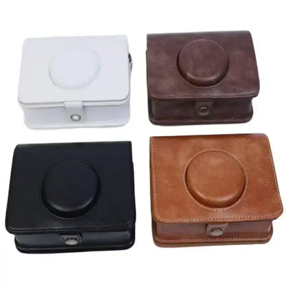 Faux Leather Protective Camera Case for Instax Mini EVO with Shoulder Strap