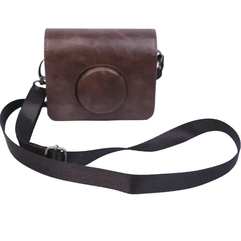 Faux Leather Protective Camera Case for Instax Mini EVO with Shoulder Strap