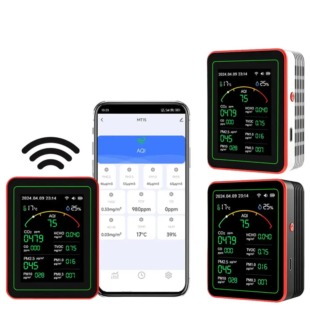 Home Air Quality Monitor – 15-in-1 Gas Detector