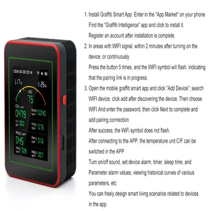 Home Air Quality Monitor – 15-in-1 Gas Detector