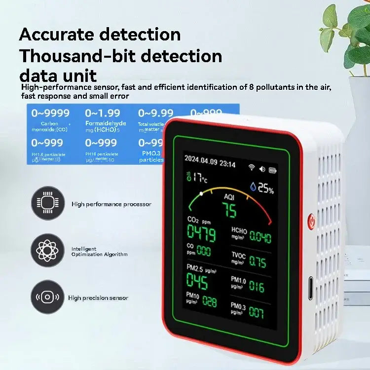 Home Air Quality Monitor – 15-in-1 Gas Detector