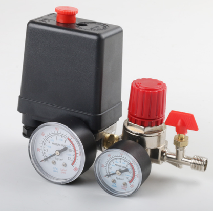 90-120PSI Pressure Switch Valve Air Compressor Control Manifold Regulator Gauges - salelink.co.nz