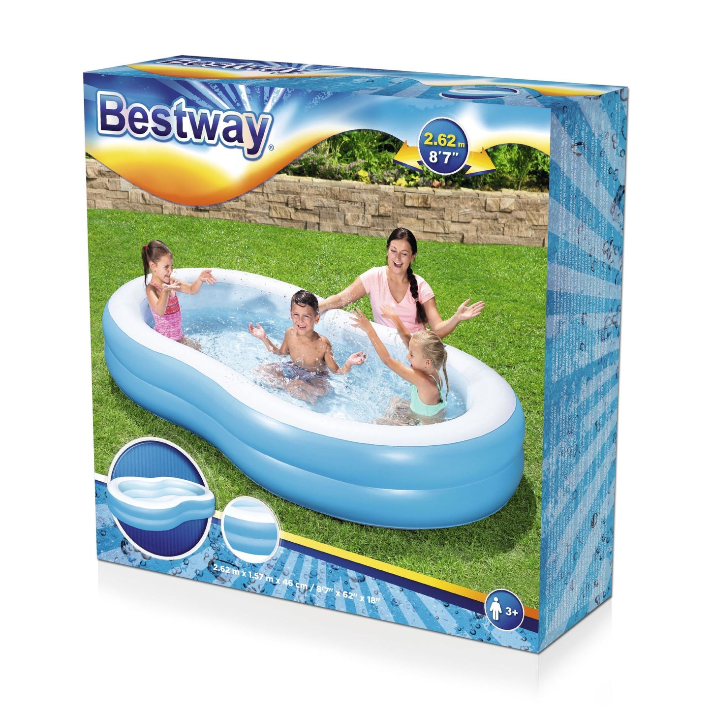 Bestway The Big Lagoon Family Above Ground Inflatable 262cm Pool