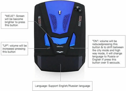 Radar Detectors Laser GPS Speedometer Voice Alert 360° Camera Car Truck System