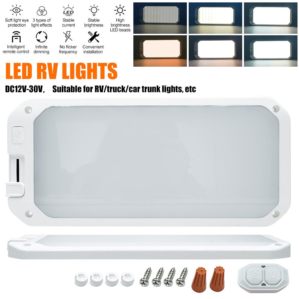LED Roof Cabin Light 12V Interior Caravan Trailer Motorhome RV Boat Ceiling Lamp