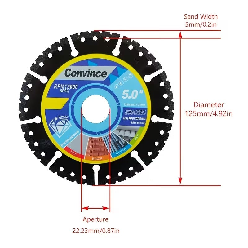 3pcs 4.5'' Metal Cutting Blade