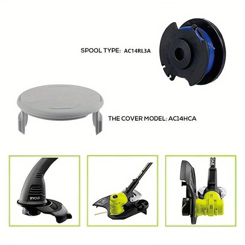 AC14RL3A String Trimmer Spool for Ryobi Weed Wacker String (12+3Pack)