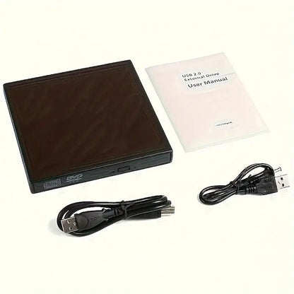 USB External CD DVD ROM Writer Burner Player Drive PC Laptop for Windows Mac - salelink.co.nz